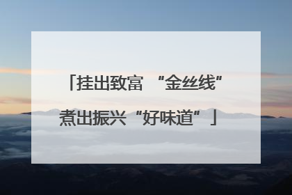挂出致富 “金丝线” 煮出振兴“好味道”