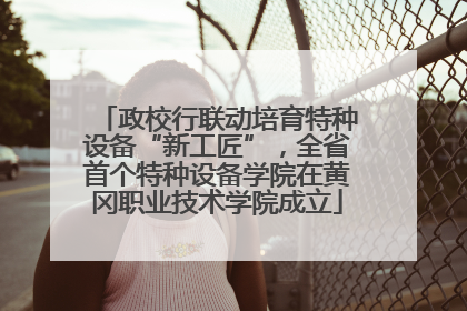 政校行联动培育特种设备“新工匠”，全省首个特种设备学院在黄冈职业技术学院成立