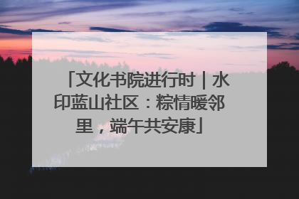 文化书院进行时｜水印蓝山社区：粽情暖邻里，端午共安康