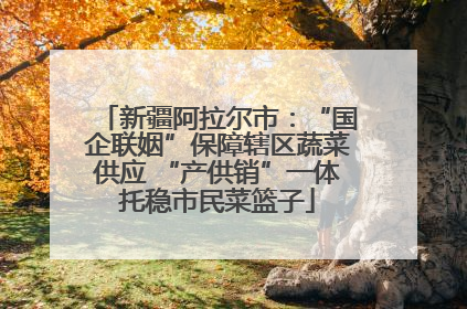 新疆阿拉尔市：“国企联姻”保障辖区蔬菜供应 “产供销”一体托稳市民菜篮子