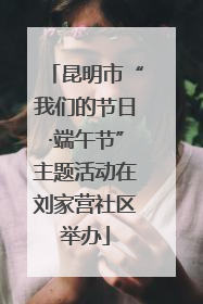 昆明市“我们的节日·端午节”主题活动在刘家营社区举办
