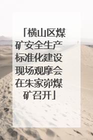 横山区煤矿安全生产标准化建设现场观摩会在朱家峁煤矿召开