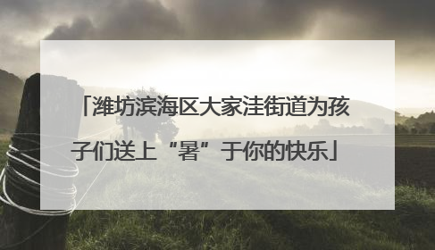 潍坊滨海区大家洼街道为孩子们送上“暑”于你的快乐
