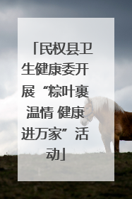 民权县卫生健康委开展“粽叶裹温情 健康进万家”活动