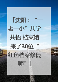 沈阳：“一老一小”共学共悟 档案馆来了30位“红色档案修复师”