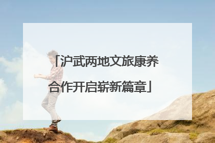 沪武两地文旅康养合作开启崭新篇章