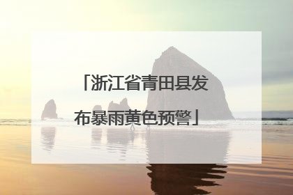 浙江省青田县发布暴雨黄色预警