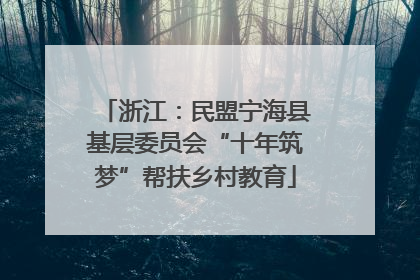 浙江：民盟宁海县基层委员会“十年筑梦”帮扶乡村教育
