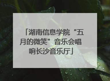 湖南信息学院“五月的微笑”音乐会唱响长沙音乐厅