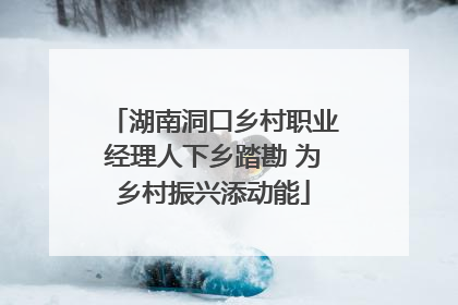 湖南洞口乡村职业经理人下乡踏勘 为乡村振兴添动能