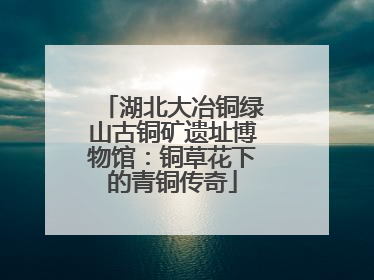 湖北大冶铜绿山古铜矿遗址博物馆：铜草花下的青铜传奇