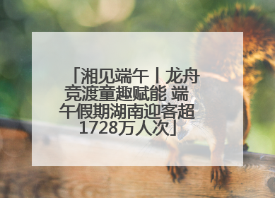 湘见端午丨龙舟竞渡童趣赋能 端午假期湖南迎客超1728万人次