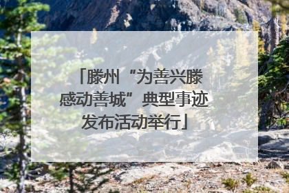 滕州“为善兴滕 感动善城”典型事迹发布活动举行