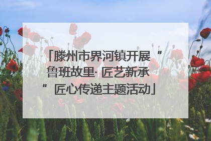 滕州市界河镇开展“鲁班故里· 匠艺新承”匠心传递主题活动