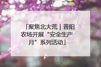 聚焦北大荒｜普阳农场开展“安全生产月”系列活动