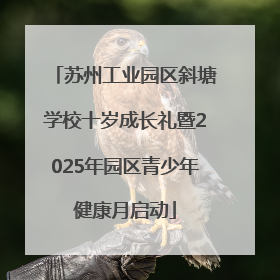 苏州工业园区斜塘学校十岁成长礼暨2025年园区青少年健康月启动