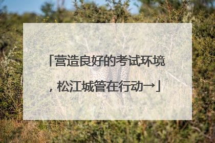 营造良好的考试环境，松江城管在行动→