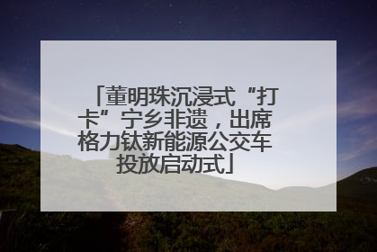 董明珠沉浸式“打卡”宁乡非遗，出席格力钛新能源公交车投放启动式