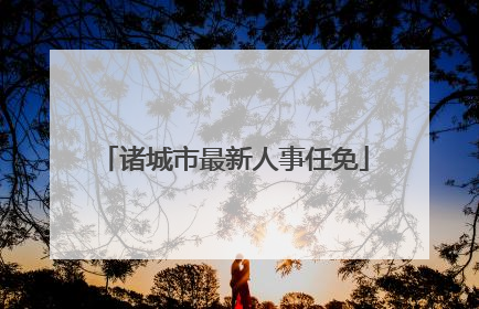 诸城市最新人事任免