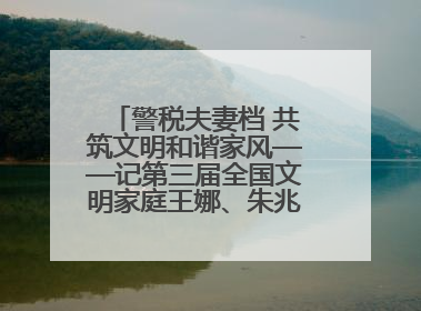 警税夫妻档 共筑文明和谐家风——记第三届全国文明家庭王娜、朱兆鹏家庭