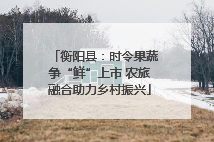 衡阳县：时令果蔬争“鲜”上市 农旅融合助力乡村振兴