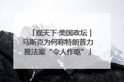 观天下·美国政坛｜马斯克为何称特朗普力推法案“令人作呕”
