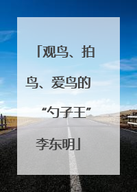 观鸟、拍鸟、爱鸟的“勺子王”李东明
