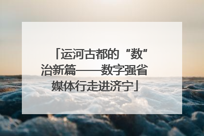 运河古都的“数”治新篇——数字强省媒体行走进济宁