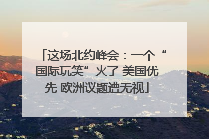 这场北约峰会：一个“国际玩笑”火了 美国优先 欧洲议题遭无视