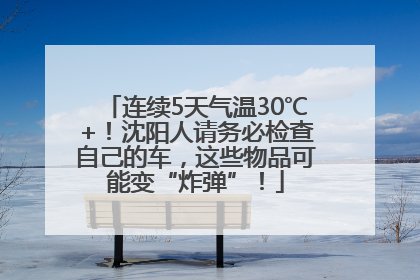 连续5天气温30℃+！沈阳人请务必检查自己的车，这些物品可能变“炸弹”！