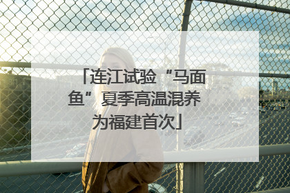 连江试验“马面鱼”夏季高温混养 为福建首次
