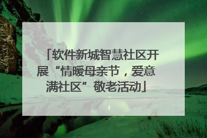 软件新城智慧社区开展“情暖母亲节，爱意满社区”敬老活动