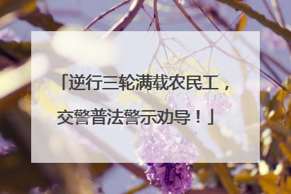 逆行三轮满载农民工，交警普法警示劝导！