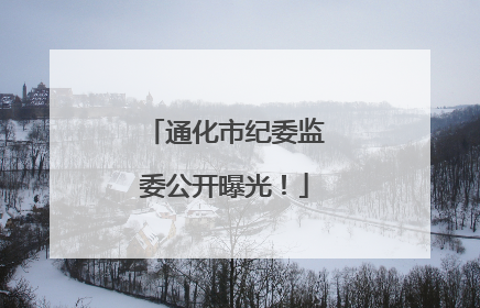 通化市纪委监委公开曝光！