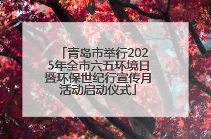 青岛市举行2025年全市六五环境日暨环保世纪行宣传月活动启动仪式
