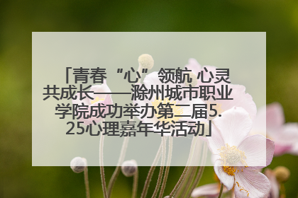 青春“心”领航 心灵共成长——滁州城市职业学院成功举办第二届5.25心理嘉年华活动