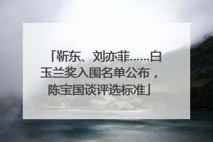 靳东、刘亦菲……白玉兰奖入围名单公布，陈宝国谈评选标准