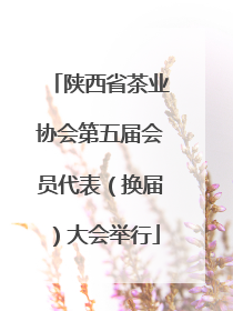 陕西省茶业协会第五届会员代表（换届）大会举行