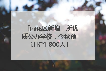 雨花区新增一所优质公办学校，今秋预计招生800人