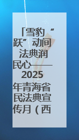 雪豹“跃”动间 法典润民心——2025年青海省民法典宣传月（西宁地区）主场活动见闻