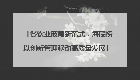 餐饮业破局新范式：海底捞以创新管理驱动高质量发展