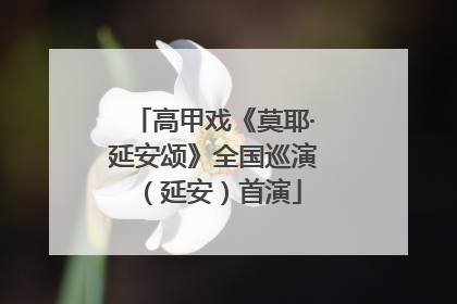 高甲戏《莫耶·延安颂》全国巡演（延安）首演