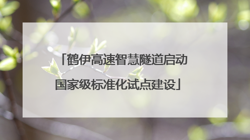 鹤伊高速智慧隧道启动国家级标准化试点建设