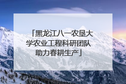 黑龙江八一农垦大学农业工程科研团队助力春耕生产