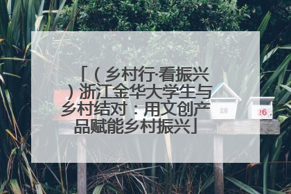 （乡村行·看振兴）浙江金华大学生与乡村结对：用文创产品赋能乡村振兴