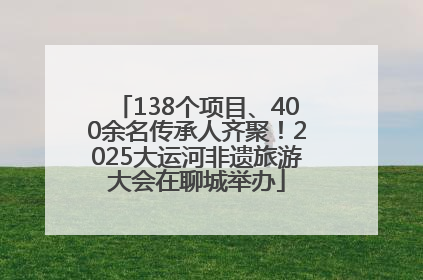 138个项目、400余名传承人齐聚！2025大运河非遗旅游大会在聊城举办