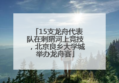 15支龙舟代表队在刺猬河上竞技，北京良乡大学城举办龙舟赛