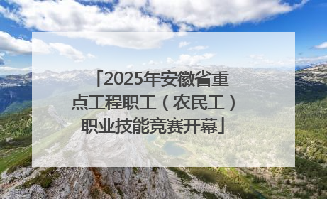 2025年安徽省重点工程职工（农民工）职业技能竞赛开幕