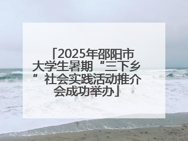 2025年邵阳市大学生暑期“三下乡”社会实践活动推介会成功举办