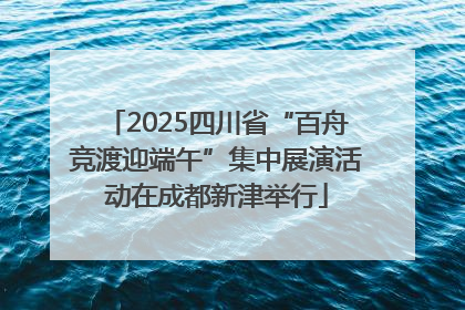 2025四川省“百舟竞渡迎端午”集中展演活动在成都新津举行